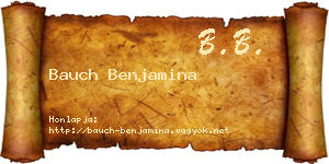 Bauch Benjamina névjegykártya